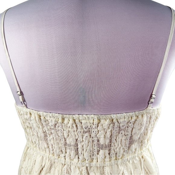 Cupshe Lace Boho Midi Dress | Cream | Size Large | Beachy Romantic - Picture 5 of 16